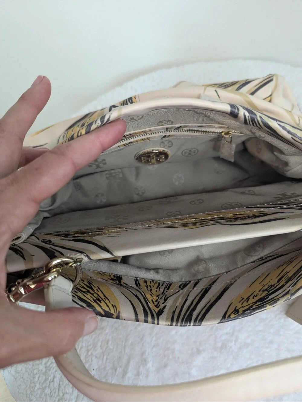 Rare NWT Tory Burch Priscilla Wheat Leaf Satchel – Limited Edition 2013 Runway
